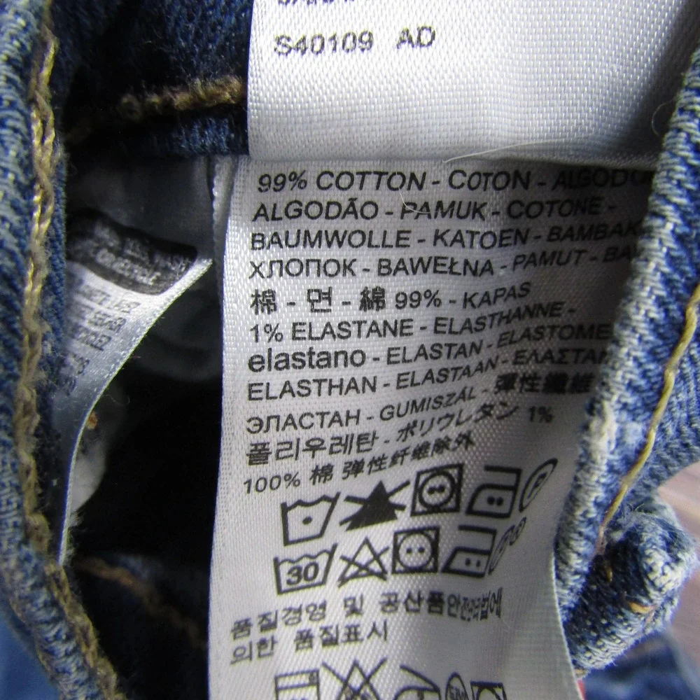 Levi's 511 Slim Fit Jeans Mens 32x30 Blue Dark Wash Stretch Denim 04511-1042